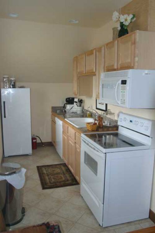 Refrigerator, dishwasher, microwave, stove, and oven